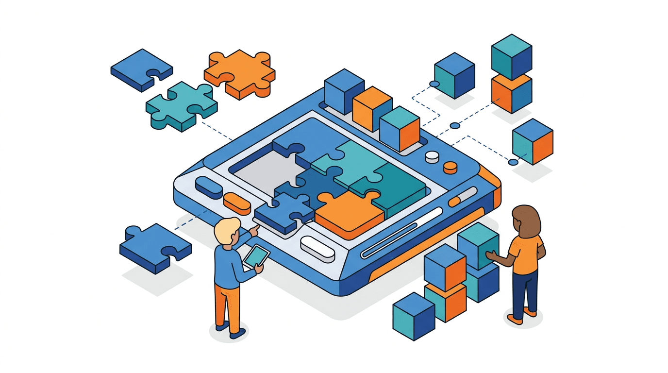 Graphic of modular plugins and integrations